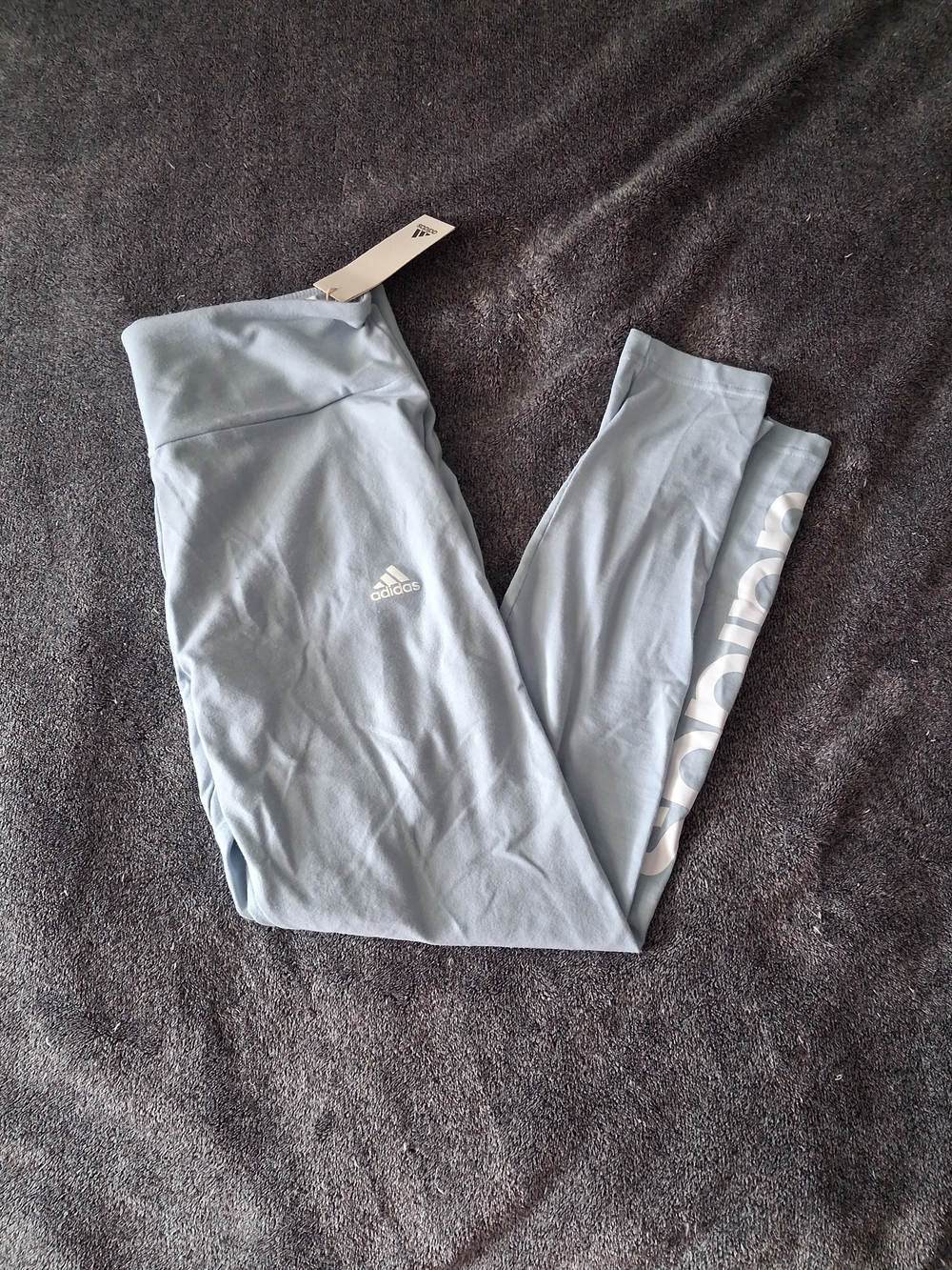 adidas Light Blue Leggings with Logo